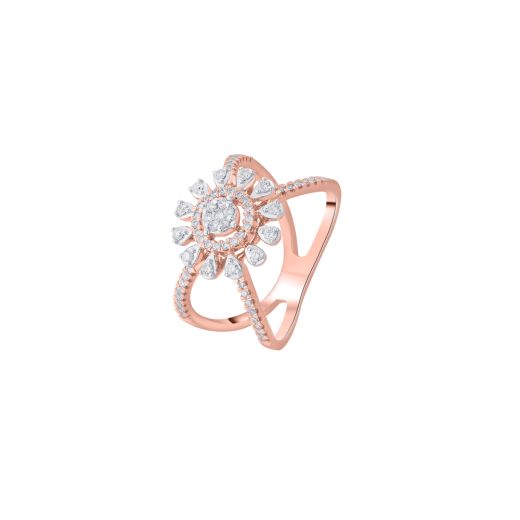 Beautiful Rose Gold and Diamond Finger Ring