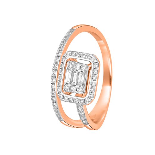 Spiral Diamond Desired Finger Ring