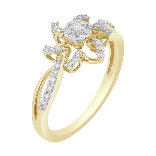 Ethereal Yellow Gold and Diamond Ring