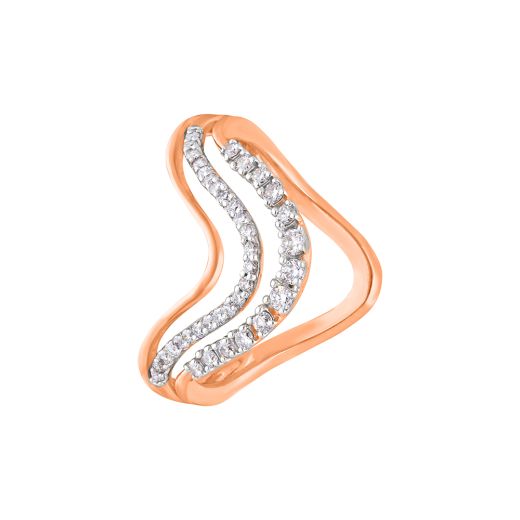 Wave Design Diamond Ring
