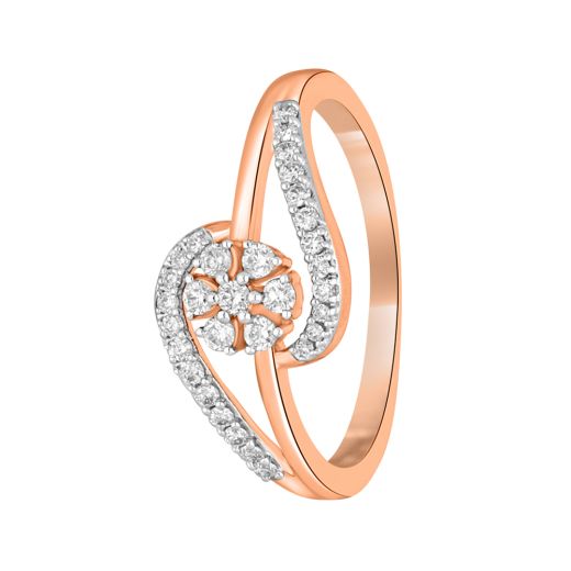 Luxury Ring in Glossy 14KT Rose Gold