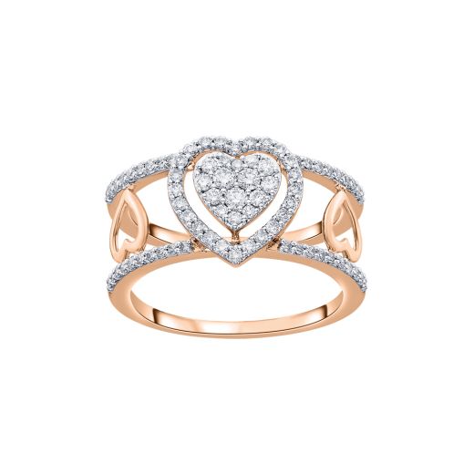 Heart Shaped Desired Diamond Finger Ring