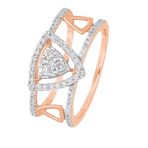 Brilliant Diamond and Rose Gold Green Desired Ring