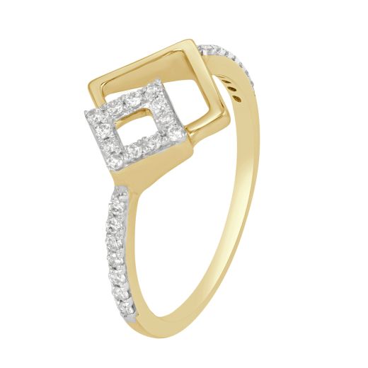 Elegant 18KT Rose Gold Diamond Ring