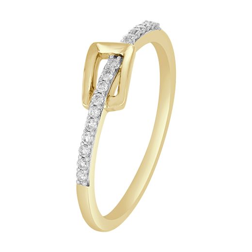 Buckle Design Diamond Ring