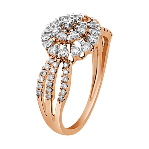 Round Ring in 14KT Rose Gold