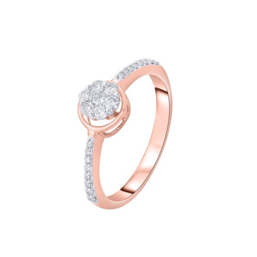 Catchy Diamond Ring in 14KT Rose Gold