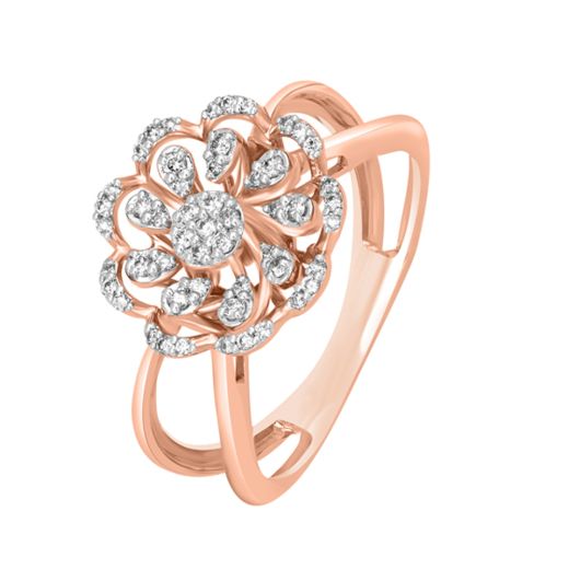 Dazzling Diamond and Rose Gold Ring
