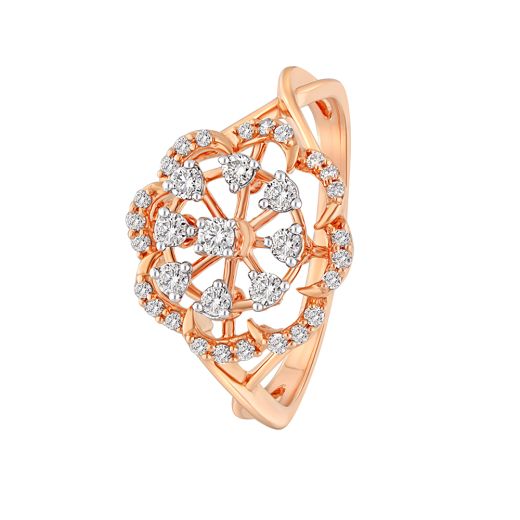 Gleaming Rose Gold Diamond Ring