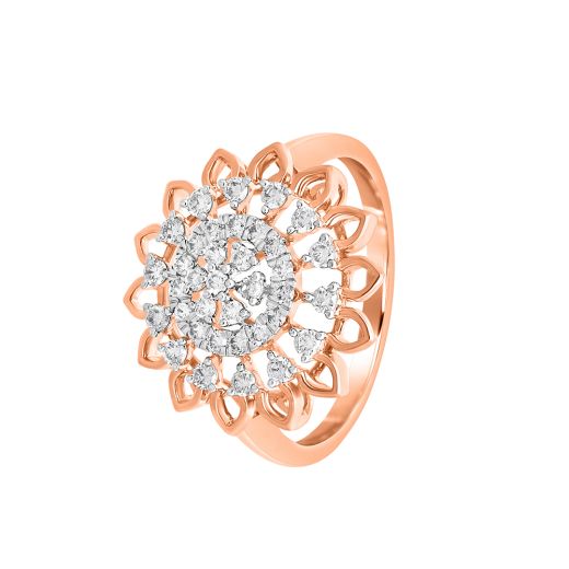 Exquisite Rose Gold Diamond Ring