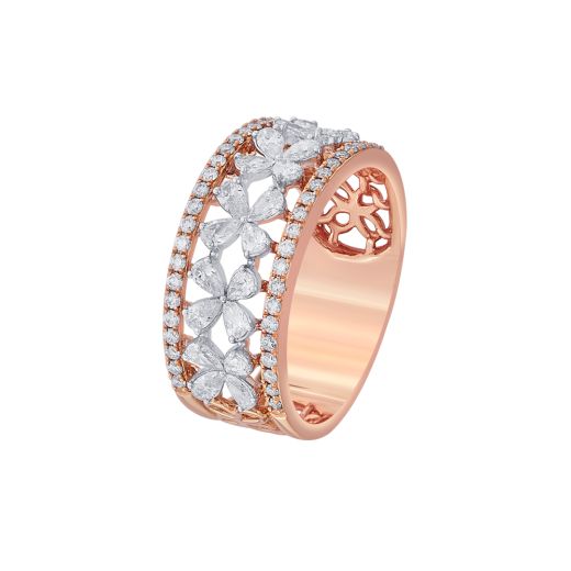 Floral Eternity Diamond Finger Ring