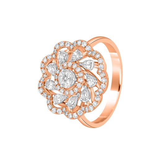 Versatile Floral Diamond Ring