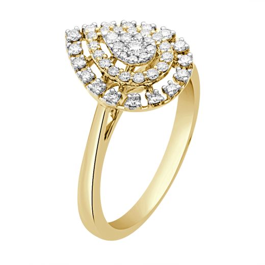 Dewdrop Design Diamond Ring Ring