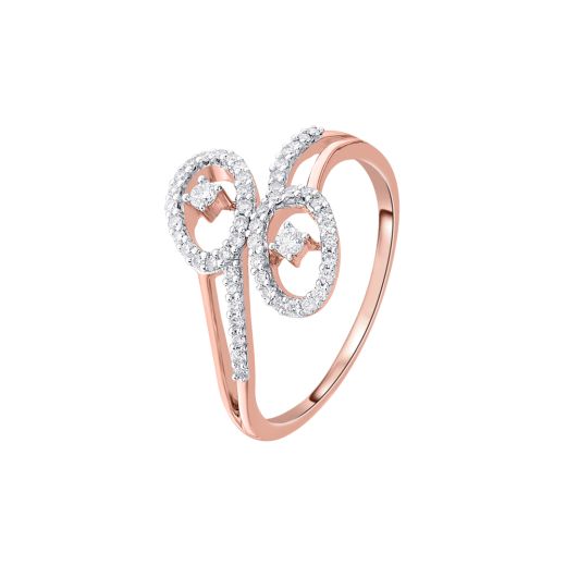 Crisscross Design Diamond Finger Ring from the Desired Collection