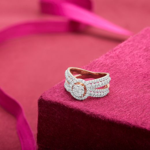 Dazzling Rose Gold Diamond Ring