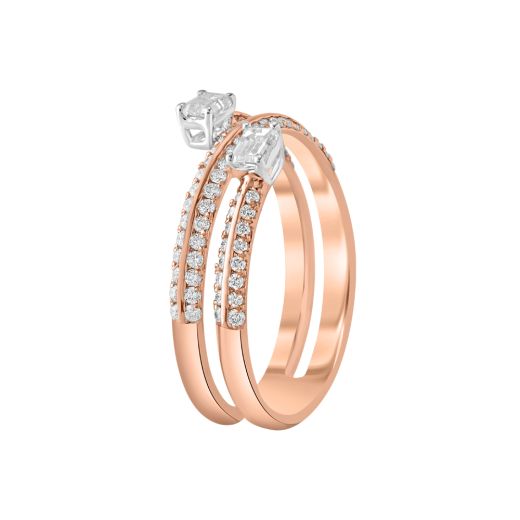 Classy Spiral Design 18Kt Rose Gold Ring