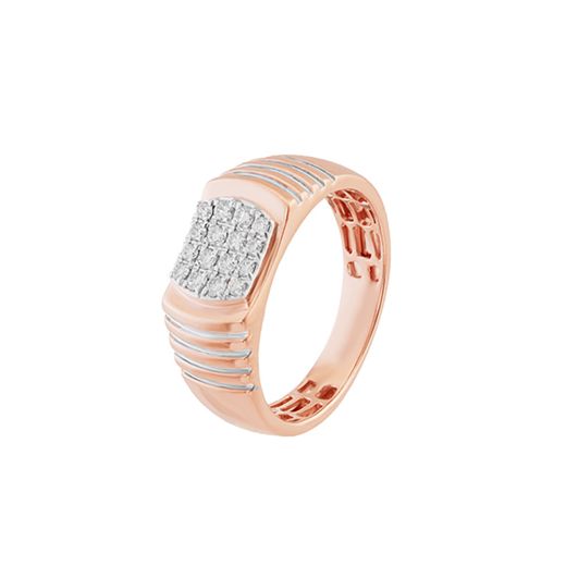 Textured Men's Diamond Finger Ring