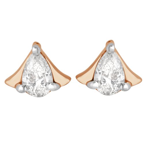 Delightful Rose Gold and Diamond Earrings