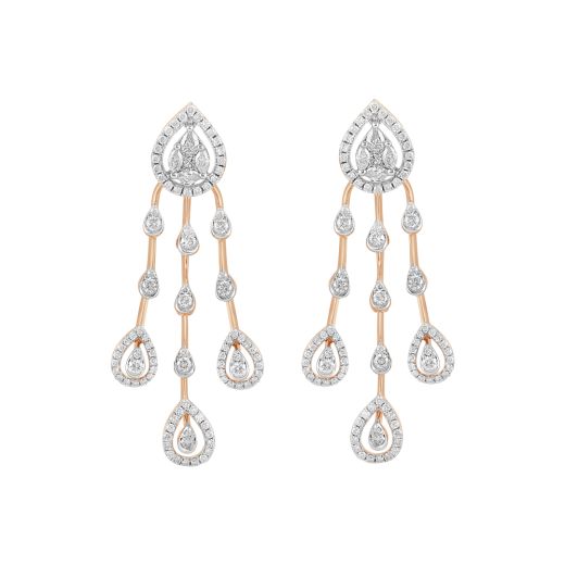 Resplendent Drop Design Diamond Earrings