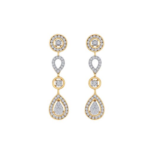 Cluster Design Diamond Earrings