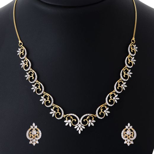Nature Inspired Diamond Necklace Set