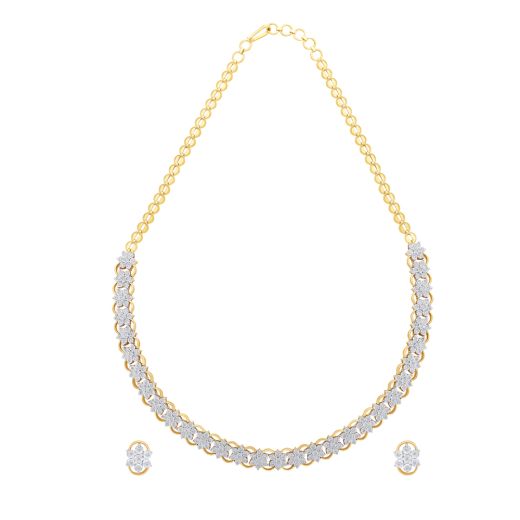 Modern Diamond Necklace Set