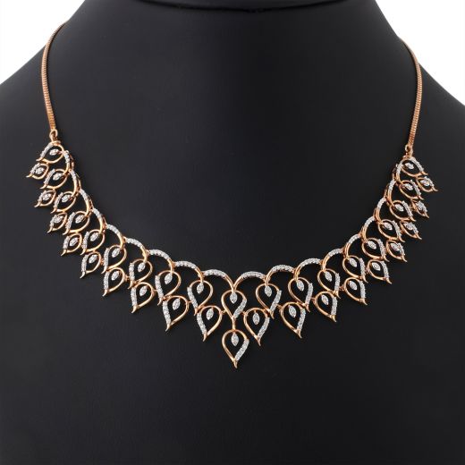 Diamond Necklace in 14KT Rose Gold