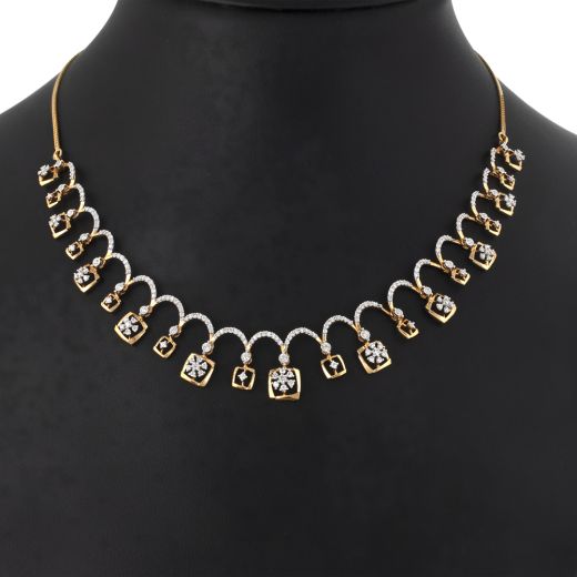 18KT Rose Gold Necklace with Diamonds