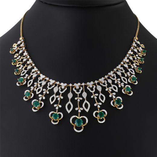 Glitzy Gemstones and Diamond Necklace