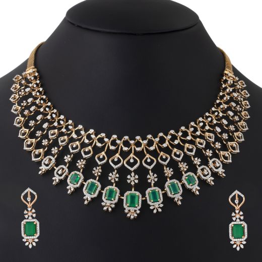 Designer Gemstone and Diamond Jewellery Set