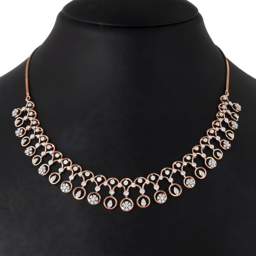 Mesmerising Diamond and Rose Gold Necklace