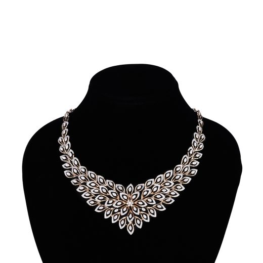 Mesmerising Peacock Design Diamond Necklace