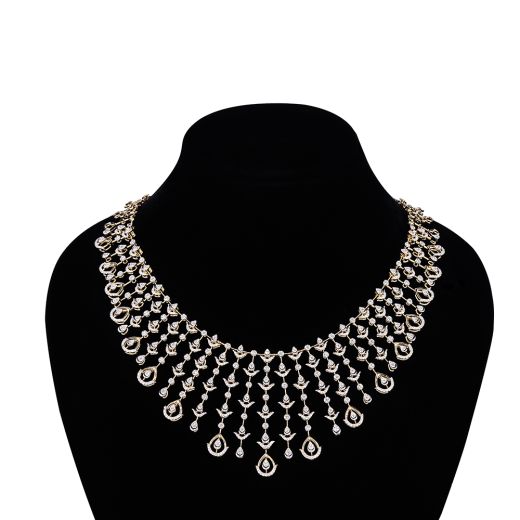 Stunning Diya Design Diamond Necklace
