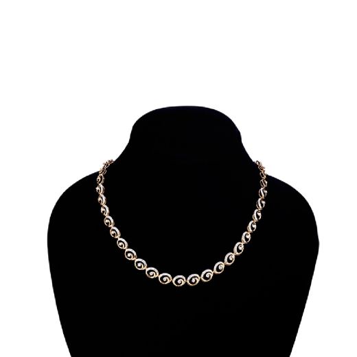 Spiral Design Diamond Necklace