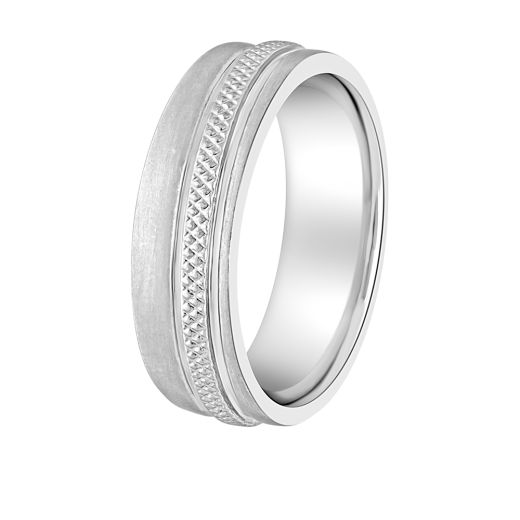 Textured Men's Diamond Ring