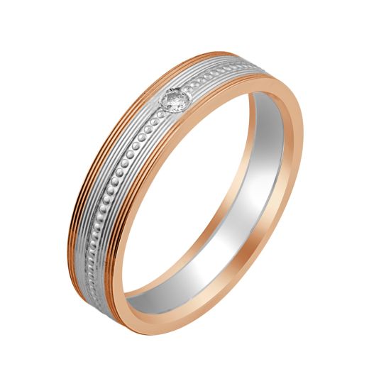 Textured Platinum Finger Ring For Men