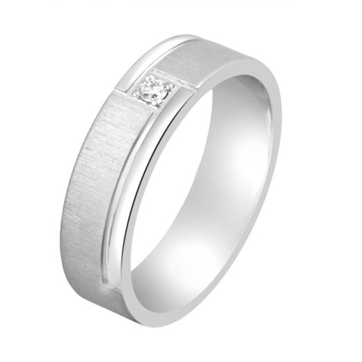 Solid Men's Crown Design Ring in Platinum