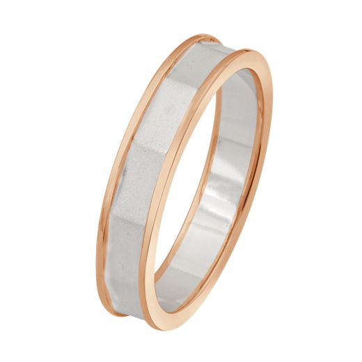 Simple Textured Men's Platinum Ring