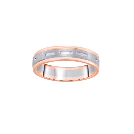 Intricate Platinum Finger Couple Band