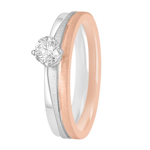 Trendy Two-toned 950Pt Ring