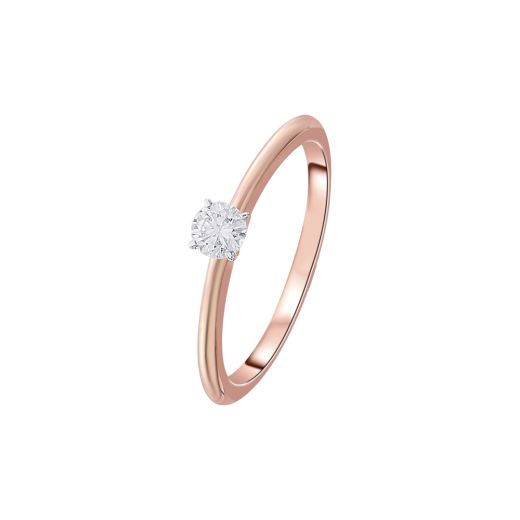 Beautiful Diamond Solitaire Ring in 18KT Rose Gold