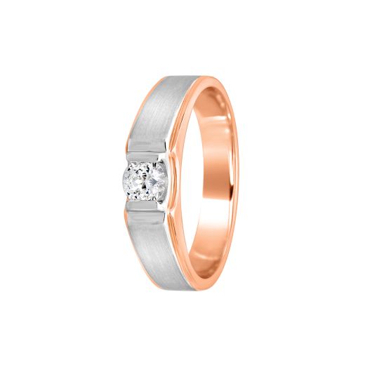 Exquisite Diamond Men's Solitaire Ring