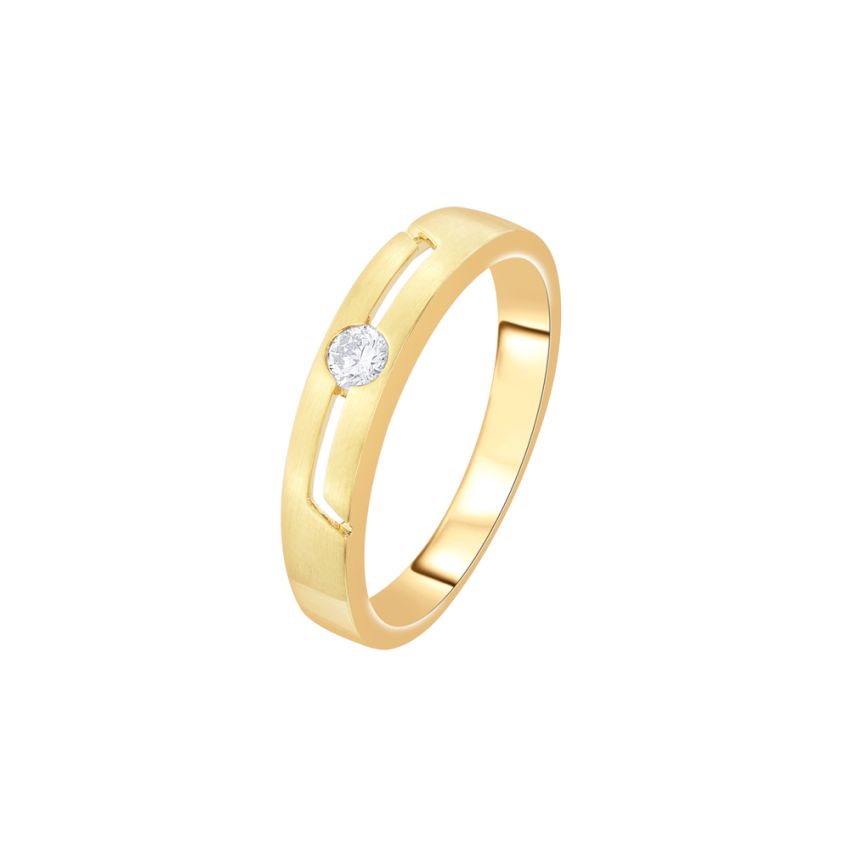 18K Gold Ring (4.990 Gram) With Diamonds (0.07 Ct) For Men | Mohan Jewellery