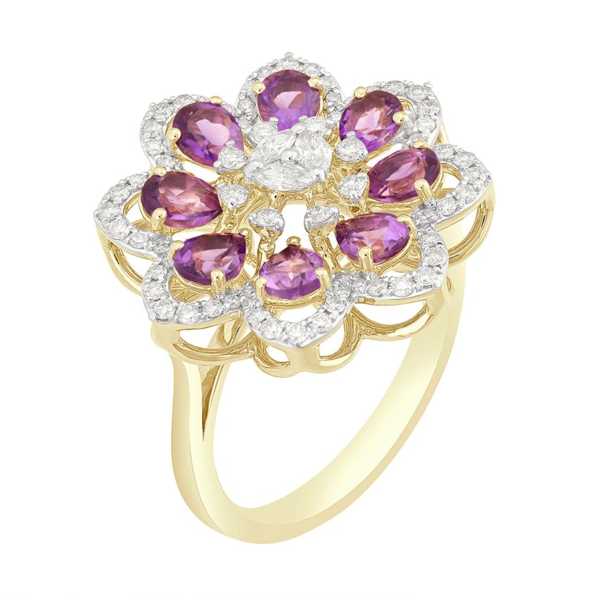 Do purple diamonds exist? I like a girl and she loves purple, I wanted to  get her a purple diamond wedding ring for our marriage. how much would it  cost to get