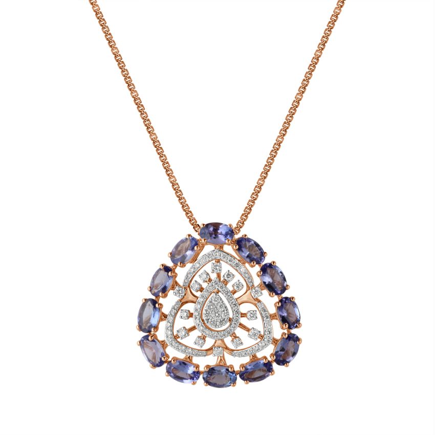 Reha Gold Diamond and Blue Sapphire Pendant Necklace – MOI - Boutique  Everyday Luxury