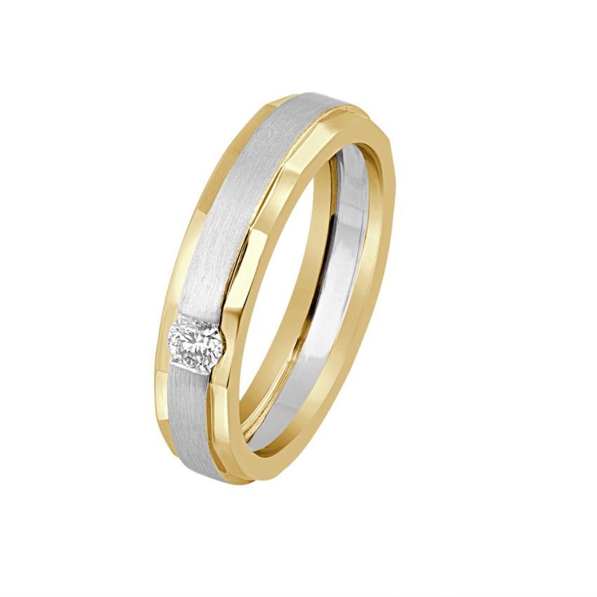 Men's & Women's Classic Diamond Cut Milgrain Wedding Ring in Tungsten Half  Round White Gold 10K 8.5mm Size 10 | MADANI Rings