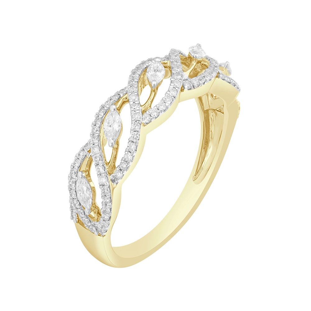Flower Flowing Love 0.50 Ctg / VVS1 Diamond Flower Shape Ring -Diamond Rings|  Surat Diamond Jewelry
