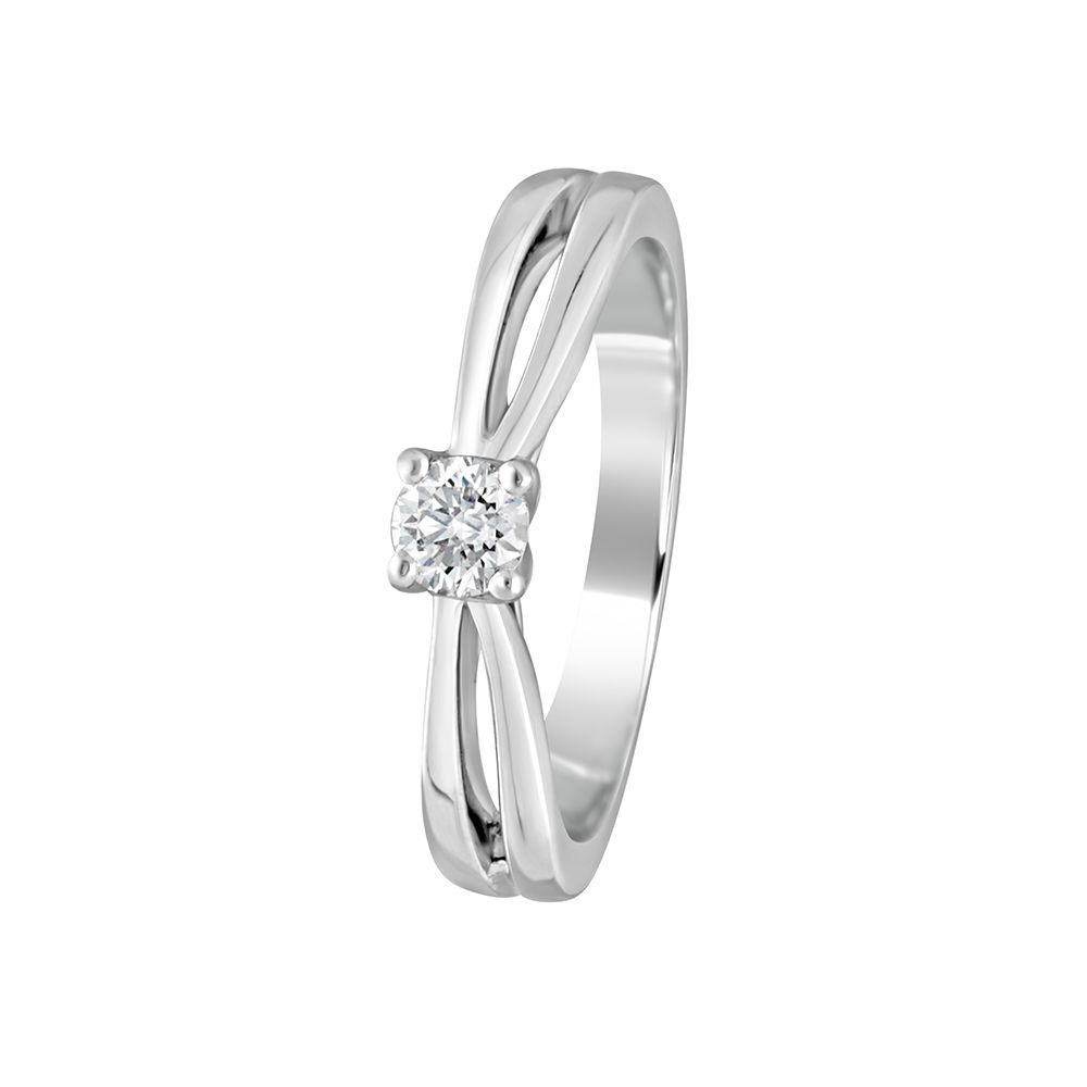 Tristar Women's Solitaire Round Diamond Engagement Ring, 18K at Rs 89000 in  Jaipur