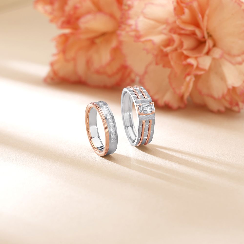 Evara Platinum Ring with Diamonds for Women JL PT 1043