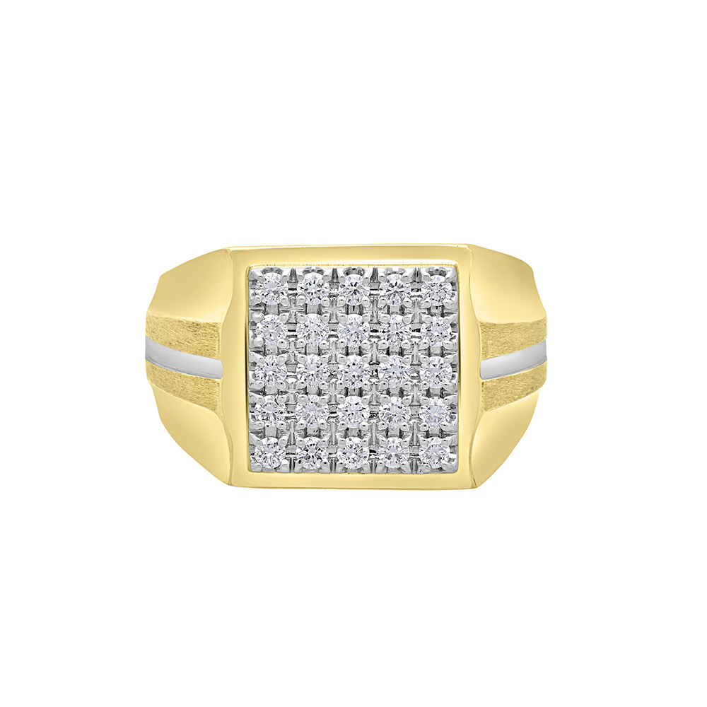 Diamond Mens Ring in 18K Gold - 235-DR161 in 3.150 Grams